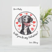 Die individuell anpassbare Valentintagskarte "Grea Feiertagskarte (Stehend Vorderseite)