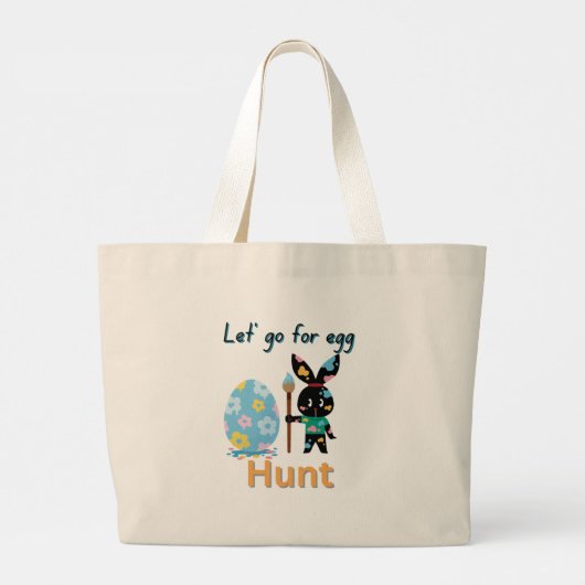 Die individuell gestaltbare Osterzimmertasche - "L Jumbo Stoffbeutel (Rückseite)