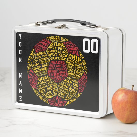 Die individuell gestaltete Fußballball-Ball-Box Metall Lunch Box (Beispiel)