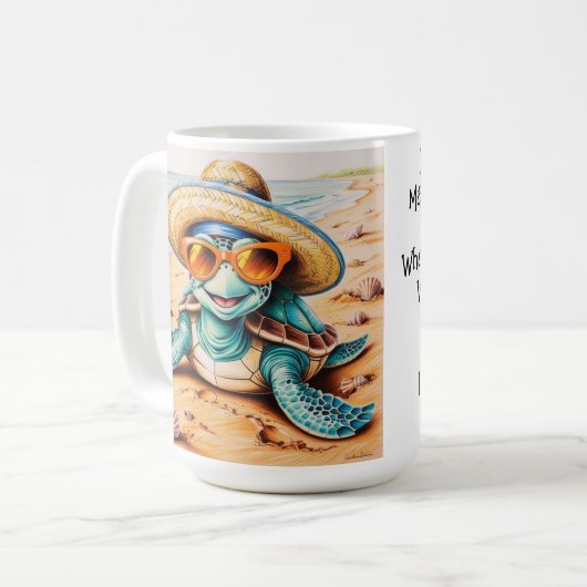 Die individuell gestaltete Turtelanlage am Strand Kaffeetasse (Vorderseite Links)