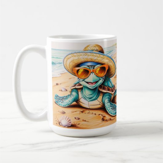 Die individuell gestaltete Turtelanlage am Strand Kaffeetasse (Links)