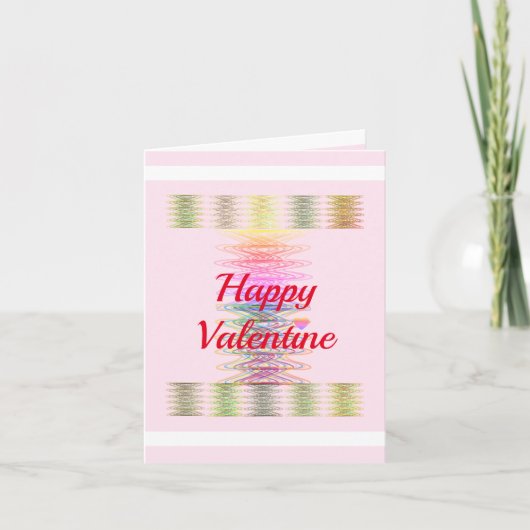Die individuelle Spiralkarte "Happy Valentine" Karte (Vorderseite)