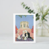 Die Indolents, Illustration für "Fetes Galantes" Postkarte (Stehend Vorderseite)