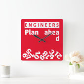 Die Ingenieure planen, dass die Wall-Uhr vor sinke Quadratische Wanduhr (Zuhause)