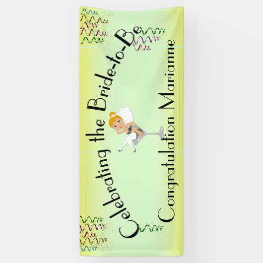 Die Ingwer Braut zum Duschen / Party Banner (Vertikal)