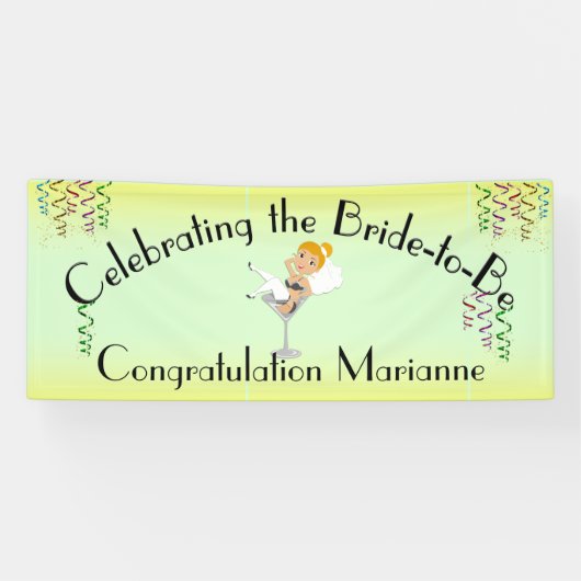 Die Ingwer Braut zum Duschen / Party Banner (Horizontal)