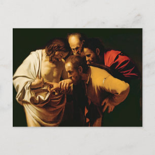 Die Inkredulität von St. Thomas, 1602-03 Postkarte
