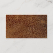 Die Inneneinrichtung aus braunem Gold-Leder Visitenkarte (Rückseite)