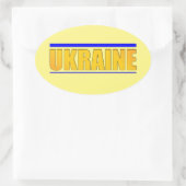 Die Inschrift Ukraine Ovaler Aufkleber (Tasche)