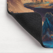 Die Insel bei Sonnenuntergang. Mousepad (Ecke)