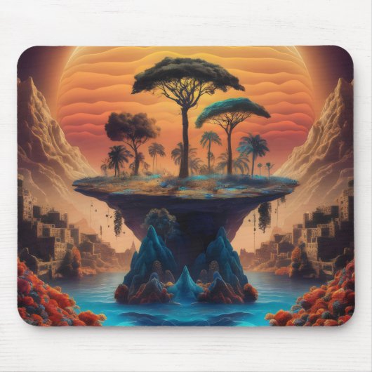 Die Insel bei Sonnenuntergang. Mousepad (Vorne)