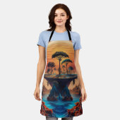 Die Insel bei Sonnenuntergang. Schürze (Getragen)