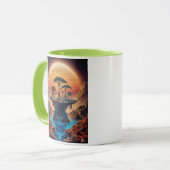 Die Insel bei Sonnenuntergang. Tasse (Vorderseite Links)