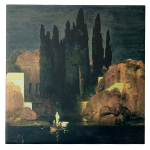 Die Insel der Toten, 1880 (Öl auf Leinwand) Fliese