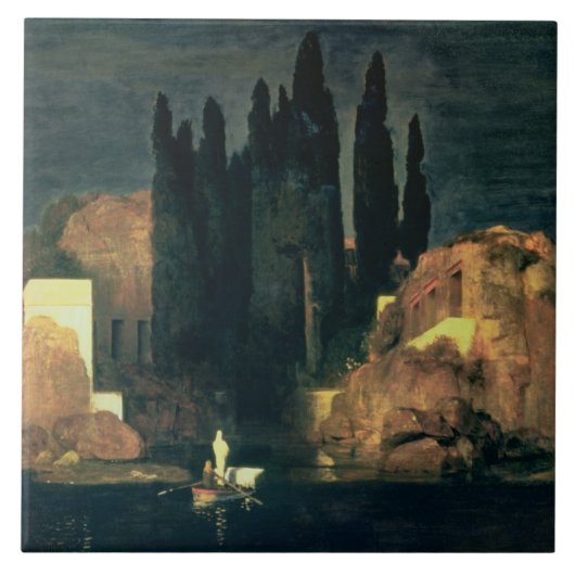 Die Insel der Toten, 1880 (Öl auf Leinwand) Fliese (Vorderseite)