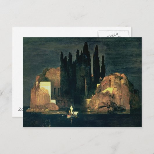 Die Insel der Toten, 1880 (Öl auf Leinwand) Postkarte (Vorne/Hinten)