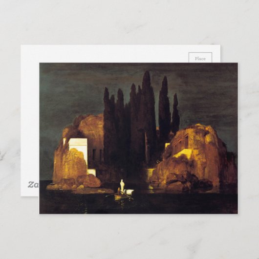 Die Insel der Toten von Arnold Böcklin Postkarte (Vorne/Hinten)