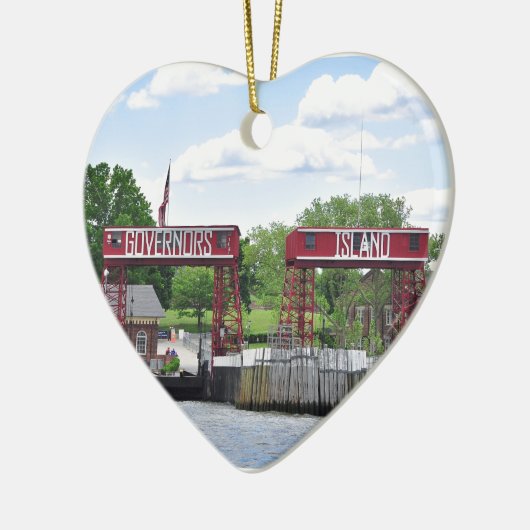 Die Insel des Gouverneurs Keramik Ornament (Links)