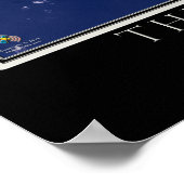 Die Insel Guam von der Raumfahrtsatellitenkarte Poster (Ecke)