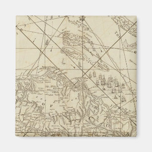 Die Insel Kuba mit einem Teil der Bahamabanken Magnet