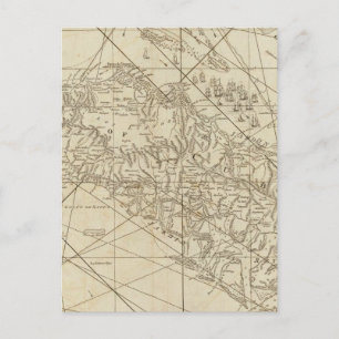 Die Insel Kuba mit einem Teil der Bahamabanken Postkarte