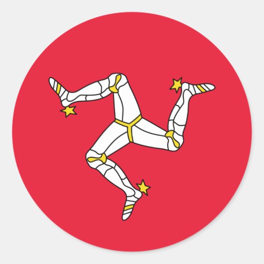 Die Insel Man Runder Aufkleber (Vorderseite)