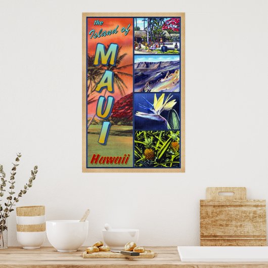 Die Insel Maui Hawaii Poster (Küche)