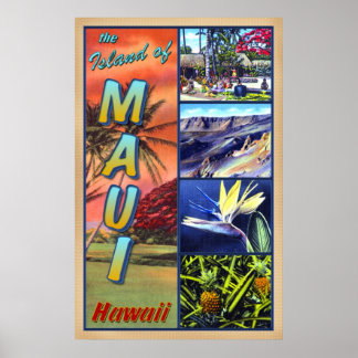 Die Insel Maui Hawaii Poster