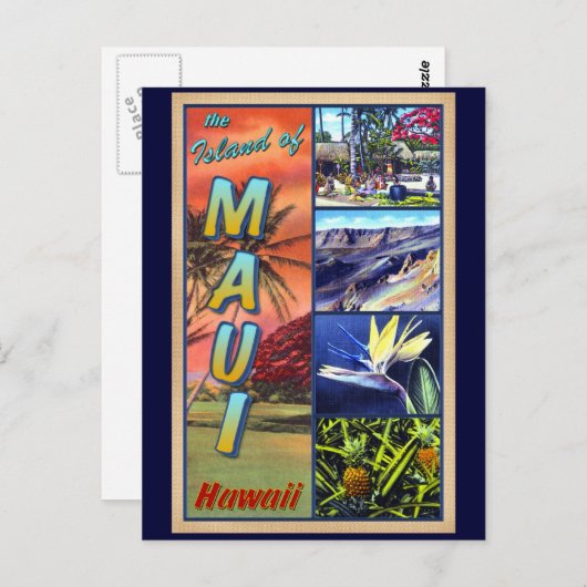 Die Insel Maui Hawaii Postkarte (Vorne/Hinten)