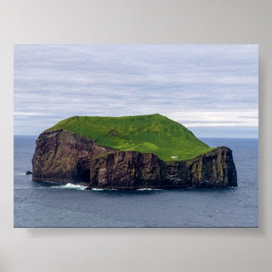 Die Insel mit einem Haus Poster (Vorne)