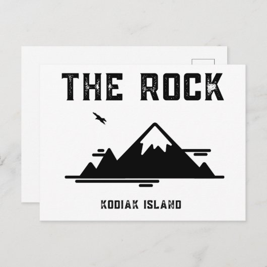 Die Insel Rock Kodiak Postkarte (Vorne/Hinten)