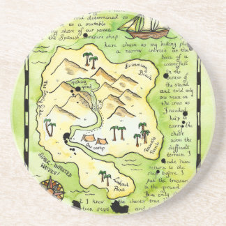 Die Insel-Schatz-Karten-Untersetzer der Gauner Untersetzer