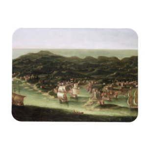Die Insel von Barbados, c.1694 (Öl auf Leinwand) Magnet