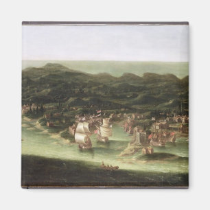 Die Insel von Barbados, c.1694 (Öl auf Leinwand) Magnet