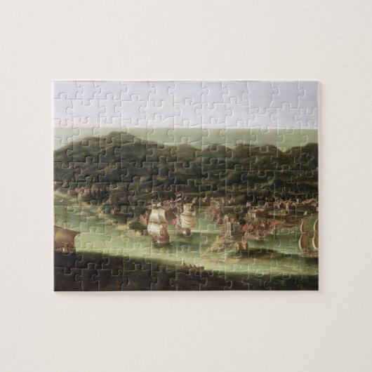 Die Insel von Barbados, c.1694 (Öl auf Leinwand) Puzzle (Horizontal)