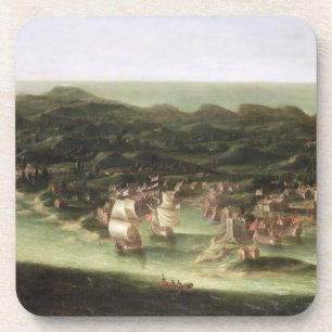 Die Insel von Barbados, c.1694 (Öl auf Leinwand) Untersetzer
