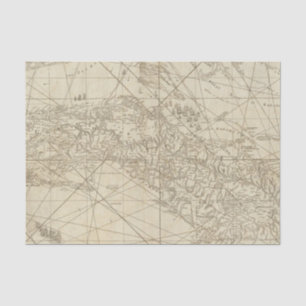 Die Insel von Kuba mit Teil des Bahama hat ein Seidenpapier