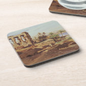 Die Insel von Philae, 1866 (w/c) Getränkeuntersetzer (Linke Seite)