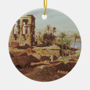 Die Insel von Philae, 1866 (w/c) Keramik Ornament
