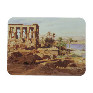 Die Insel von Philae, 1866 (w/c) Magnet
