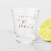 Die Inseln-Flaggen-Herz, das Balearics, Schnapsglas (Rückseite)