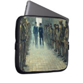 Die Inspektion (Öl auf Leinwand) Laptopschutzhülle (Vorne Rechts)