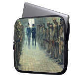 Die Inspektion (Öl auf Leinwand) Laptopschutzhülle (Vorderseite Links)