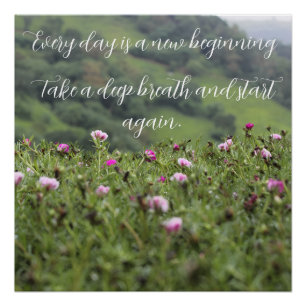 Die Inspiration der Natur Motivierend Poster