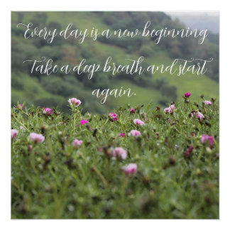 Die Inspiration der Natur Motivierend Poster