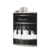 Die Inspirations-Klavier-personalisierte Flasche Flachmann (Links)