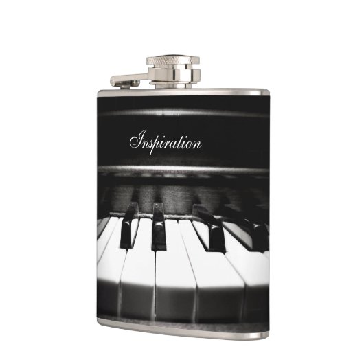Die Inspirations-Klavier-personalisierte Flasche Flachmann (Links)