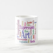 Die Inspirations-Wort-Kunst des kreativen Kaffeetasse (Mittel)