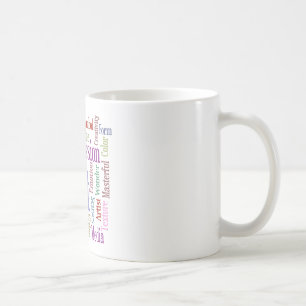 Die Inspirations-Wort-Kunst des kreativen Kaffeetasse