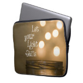 Die Inspirationsbibel-Verse Lasse das Licht. Laptopschutzhülle (Vorderseite Links)